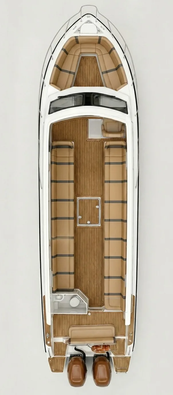 Passohara deck plan: 17 guest seats — left L1–L8, right R1–R9.