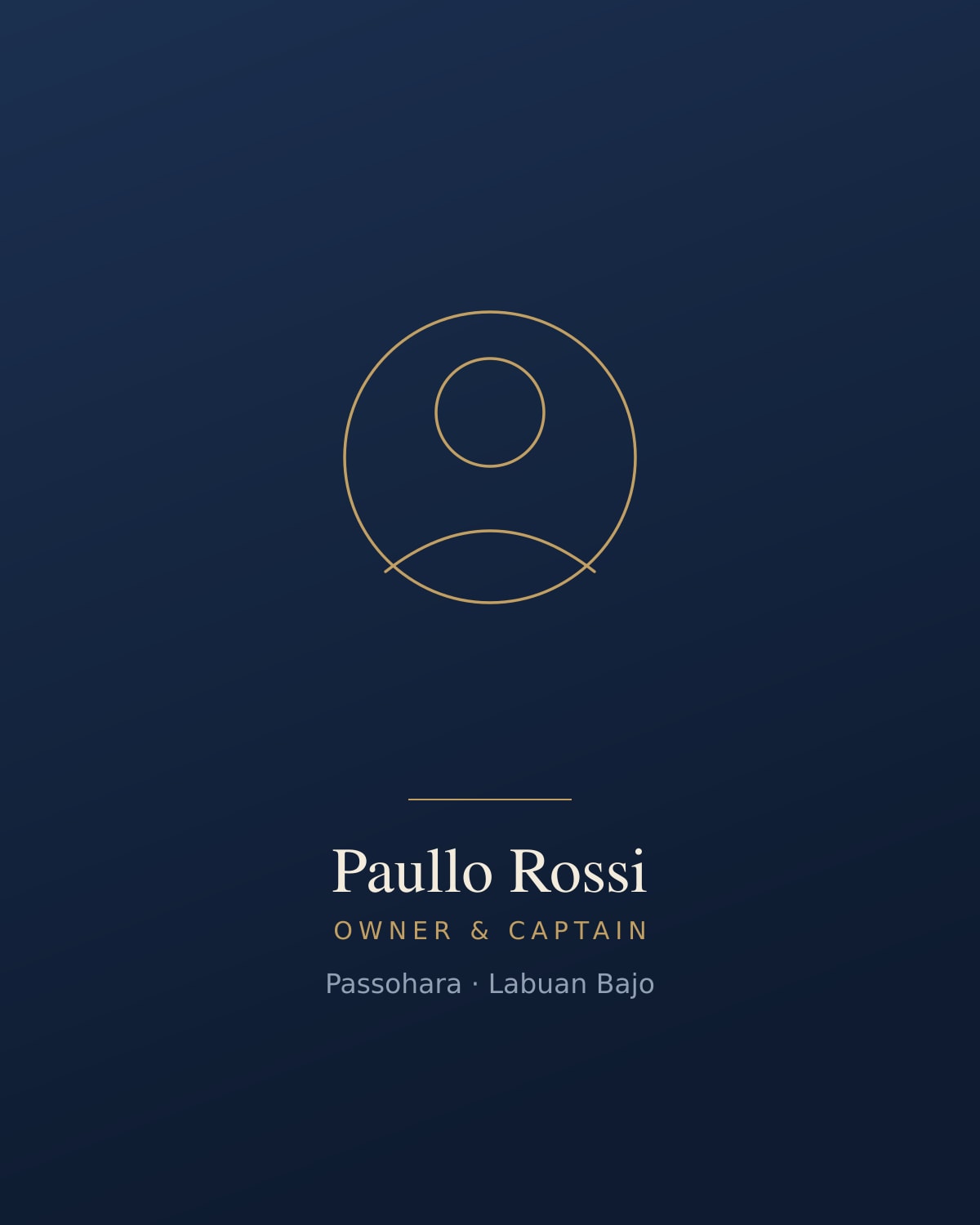 Paullo Rossi, owner & captain of Passohara